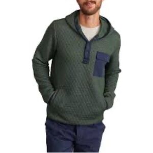 Marine Layer Corbet Quilted Snap Hoodie Green Gables color